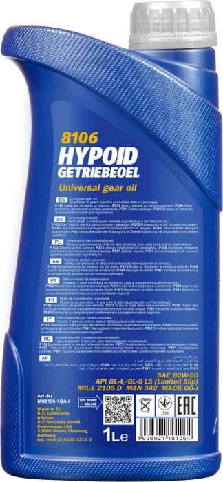 Mannol Hypoid Getriebeöl 80W-90 1l