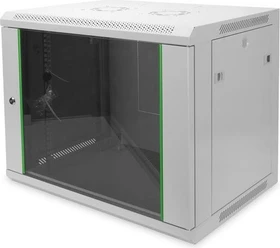 Digitus Professional Dynamic Basic Serie Wandschrank 9HE, Sicherheitsglastür, IP2X, grau, 450mm tief