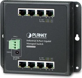 Planet WGS-4215-8T Industrial Wallmount Gigabit Managed Switch, 8x RJ-45