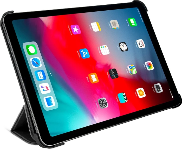 Decoded Leder Slim Cover für iPad 10.9" 2022, schwarz