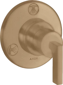 Hansgrohe Axor Citterio Ab- und Umstellventil Trio/ Quattro Unterputz mit Hebelgriff brushed bronze