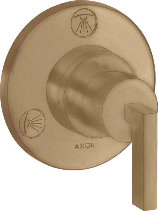 Hansgrohe Axor Citterio Ab- und Umstellventil Trio/ Quattro Unterputz mit Hebelgriff brushed bronze