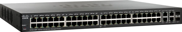 Cisco SF300 Rackmount Managed Switch, 48x RJ-45, 2x RJ-45/SFP, 375W PoE+