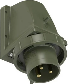 PCE CEE-Wandgerätestecker 32A 3p 6h IP67 bronzegrün