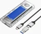 Orico TCM2-U4, M.2 NVMe SSD Enclosure, transparent/blau, M.2, USB4 Vorschaubild