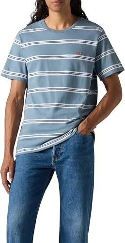 Levi's Original Housemark T-Shirt kurzarm rowan stripe/steam blue (Herren)