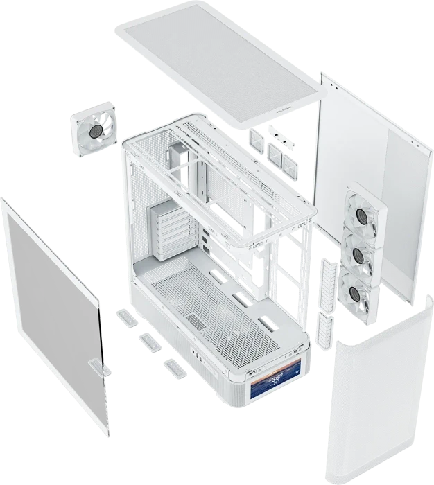 Modecom Volcano AQ500 ARGB White, Glasfenster