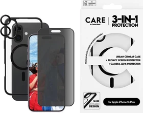 PanzerGlass 3-in-1 Privacy Bundle für iPhone 16 Plus schwarz/transparent