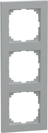 Merten System M M-Pure Rahmen 3fach Thermoplast edelmatt, aluminium