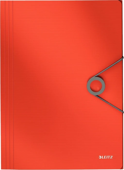 Leitz Solid Dreiflügelmappe mit Eckspanner, A4, hellrot