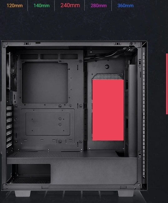 Thermaltake Divider 300 TG, schwarz, Glasfenster
