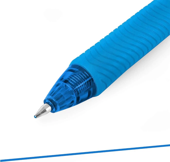Pentel EnerGel X BL107 0.7mm/0.35mm Gelroller hellblau/transparent, 3er-Pack (BL107-SX-3) – Bild 4 von 4