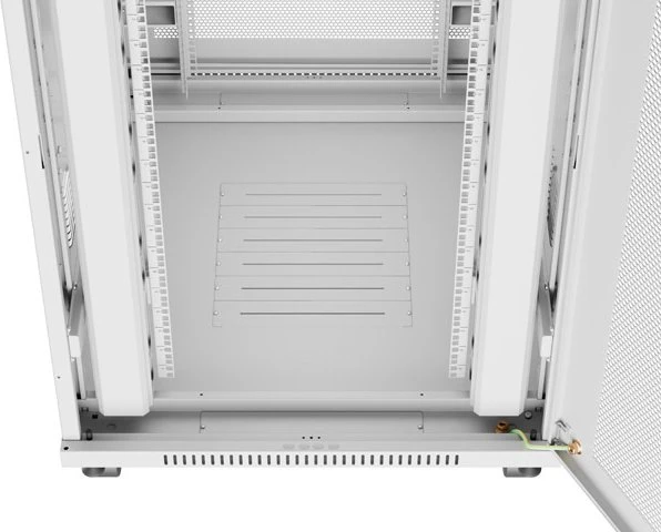 Lanberg 19" Rackschrank 27HE, LCD, freistehend, Flat Pack, Gitternetztür, IP20, RAL 7035, 1000mm tief