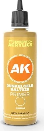 AK-Interactive 3rd Gen Acrylic Colors dark yellow surface primer, 100ml