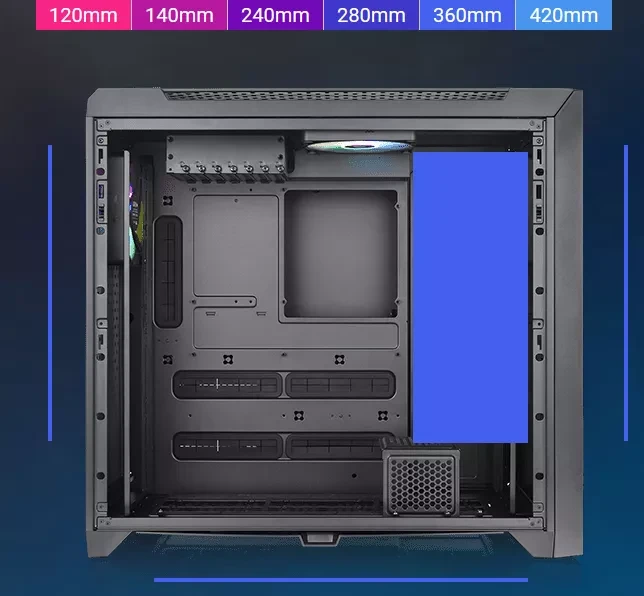 Thermaltake CTE C750 TG ARGB, schwarz, Glasfenster