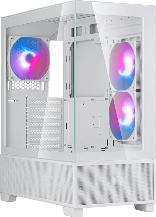 SilverStone Lucid 05, weiß, Glasfenster