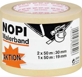 tesa Nopi Kreppband Set chamois, Klebeband, 30mm/50m, 3 Stück