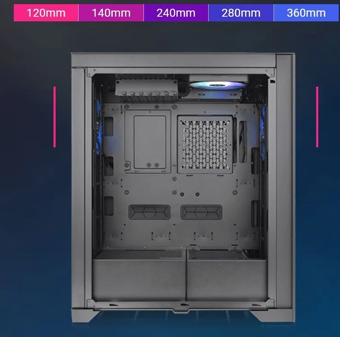 Thermaltake CTE T500 TG ARGB, schwarz, Glasfenster