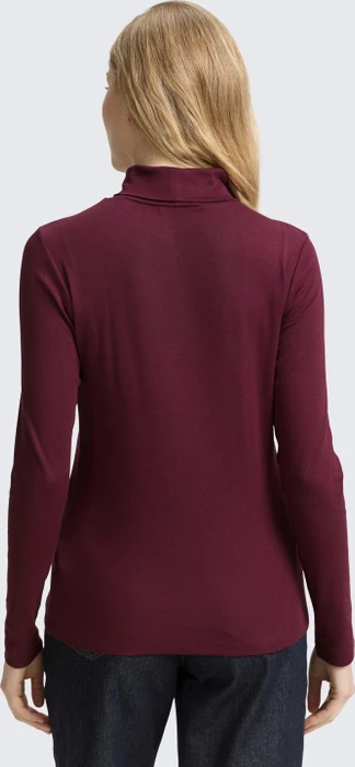 Tom Tailor Rollkragen Shirt langarm bordeaux red (Damen)