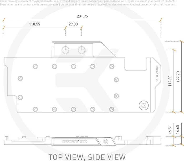 EK Water Blocks Quantum Line EK-Quantum Vector RTX RE D-RGB, Nickel, Acryl