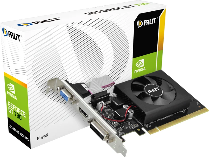 Palit GeForce GT 730, 2GB GDDR5, VGA, DVI, HDMI