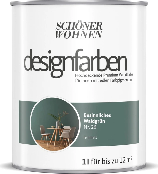 Schöner Wohnen Designfarben innen besinnliches waldgrün, 1l
