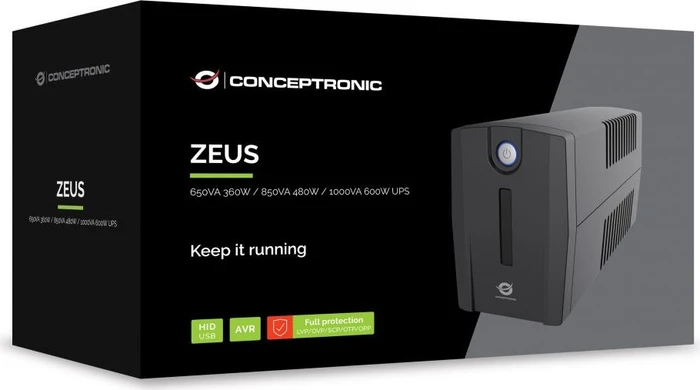 Conceptronic ZEUS01G USV, 650VA, 2x TYp-G, USB