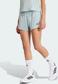 adidas Pacer Essentials Knit High-Rise Shorts wonder sage/white (Damen)