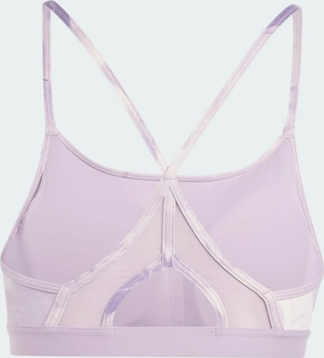 adidas Aeroreact Training Essentials Light Support Tie-Dye Flower-Print Sport-BH putty mauve/preloved fig (Damen)