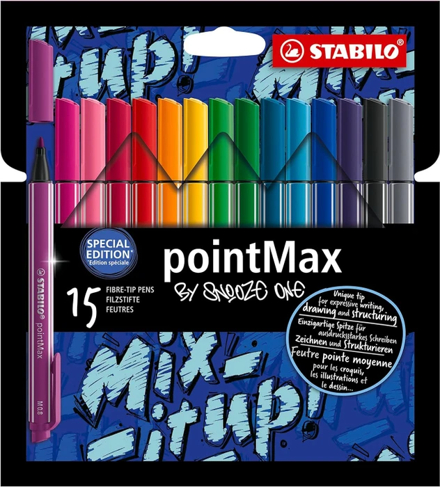 STABILO pointMax Snooze One sortiert, 15er-Set, Kunststoffetui