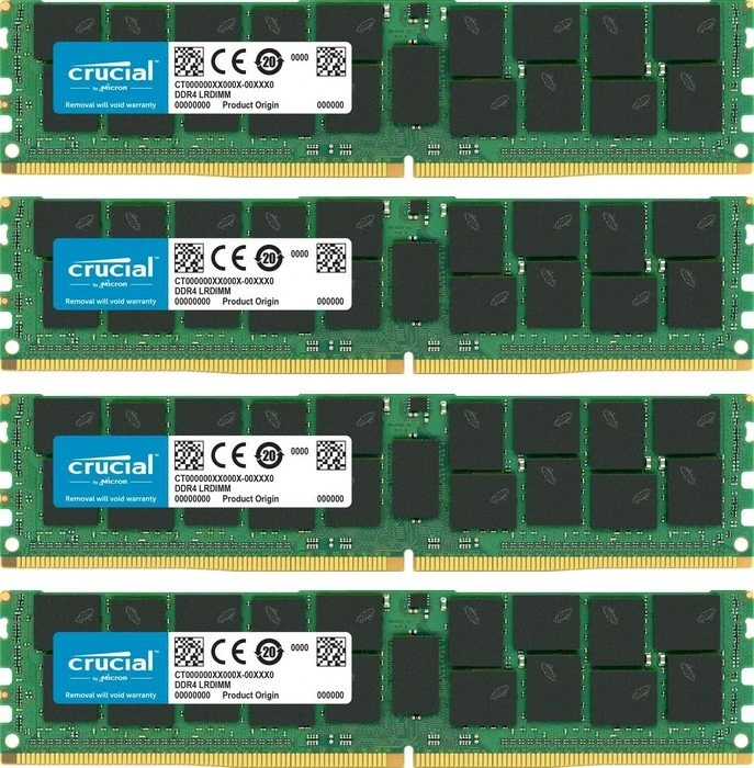 Crucial LRDIMM 256GB Kit, DDR4-2666, CL19-19-19, 4RX4, ECC