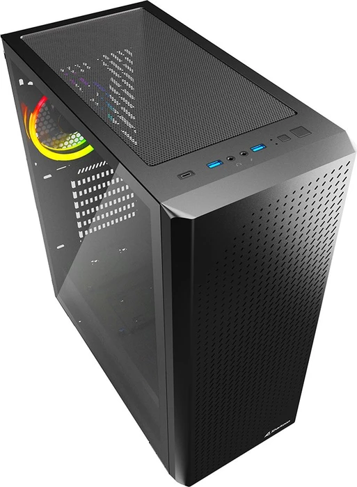 Sharkoon VS9 RGB Black, Glasfenster