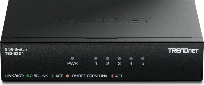 TRENDnet TEG-TG Desktop 2.5G Switch, 5x RJ-45