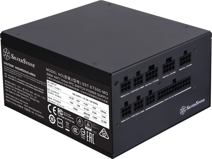 SilverStone Essential Modular Gold ET500-MG 500W, ATX 2.4