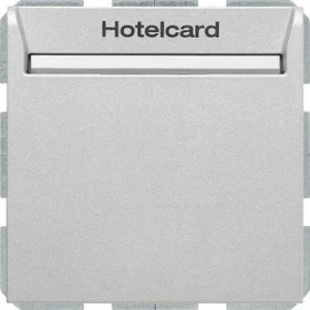 Berker S.1/B.3/B.7 Relais-Schalter mit Zentralstück für Hotelcard, alu matt