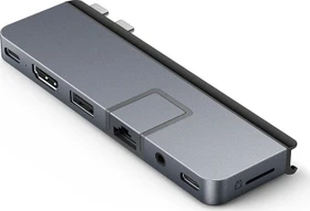 Targus HyperDrive DUO PRO 7-in-2 USB-C Hub - Grey, 2x USB4 [Stecker] (HD575-GRY-GL)