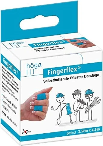 Höga Fingerflex Selbsthaftende Pflaster Bandage petrol, 2.5cm x 4.5m, 1 Stück