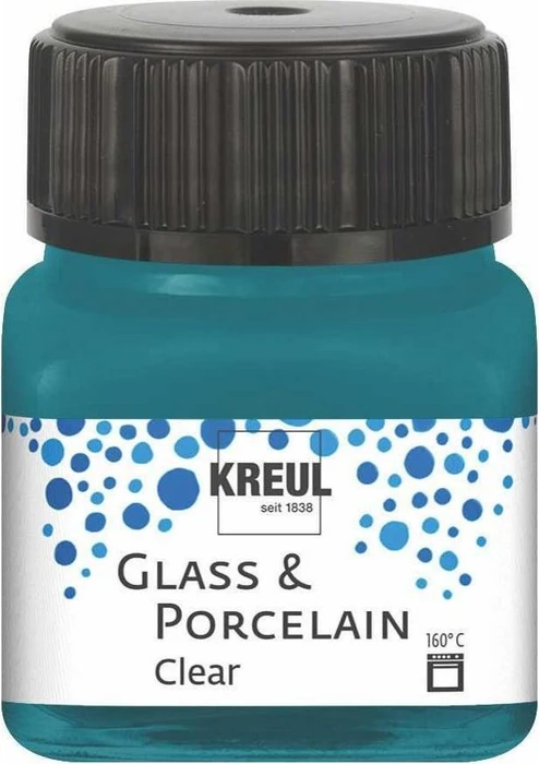 Kreul Glass & Porcelain Clear Malfarbe, türkis, 20ml