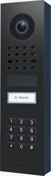 DoorBird D1101KV IP Video Türstation mit 1 Ruftaste, Keypad Modul, pulverbeschichtet, Aufputz