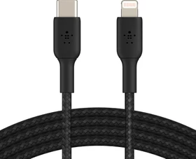 Belkin BoostCharge Braided USB-C to Lightning Cable 2.0m schwarz