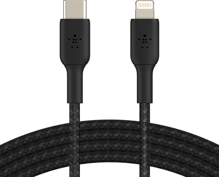 Belkin BoostCharge Braided USB-C to Lightning Cable 2.0m schwarz