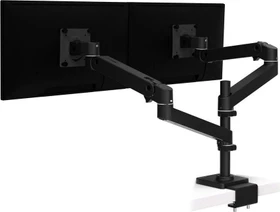 Ergotron LX Pro Dual Monitor Arm, hohe Säule, Tischhalterung, C-Klemme schwarz