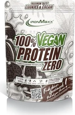 IronMaxx 100% Vegan Zero Protein Cookies&Cream 500g