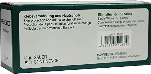 Manfred Sauer Preventox Einmaltücher für Urinal-Kondome, 50 Stück