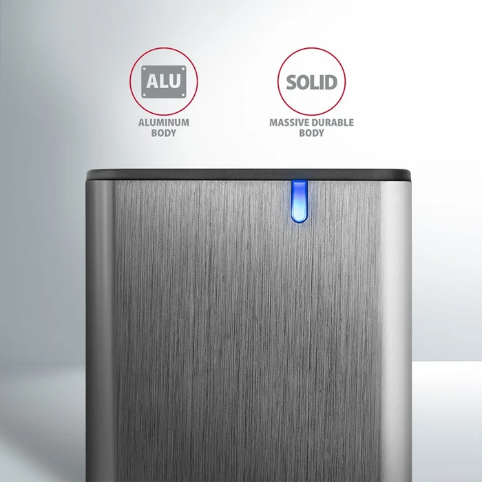 Axagon M.2 Festplattengehäuse, silber, M.2 PCIe/SATA, USB-C 3.1