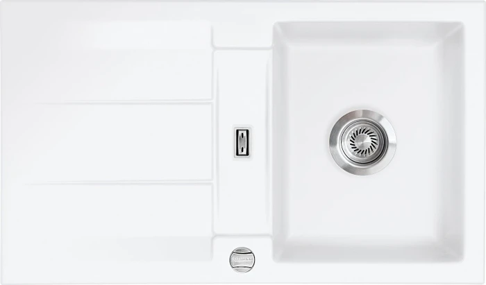 systemceram Genea 87 F Einbau Becken reversibel mit Ablauffernbedienung polar