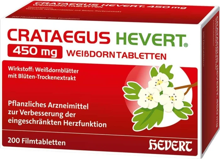 Crataegus Hevert 450mg Weißdorntabletten, 200 Stück