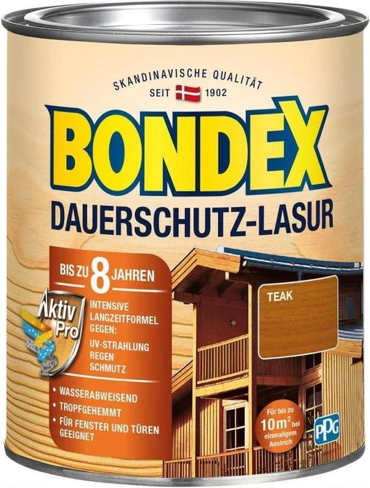 Bondex Dauerschutz-Lasur Holzschutzmittel, 750ml