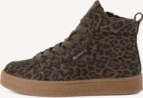 Tamaris Lederstiefelette olive leopard (Damen)