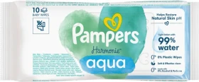 Pampers Harmonie Aqua Feuchttücher, 10 Stück